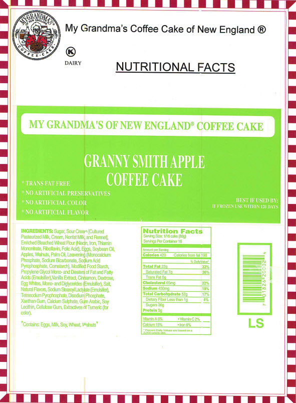Large Granny Smith Apple Coffee Cake