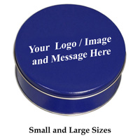 Custom Logo Blue Tin