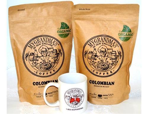 WITH THE PURCHASE OF A CAKE, try our COLOMBIAN ground or whole bean COFFEE